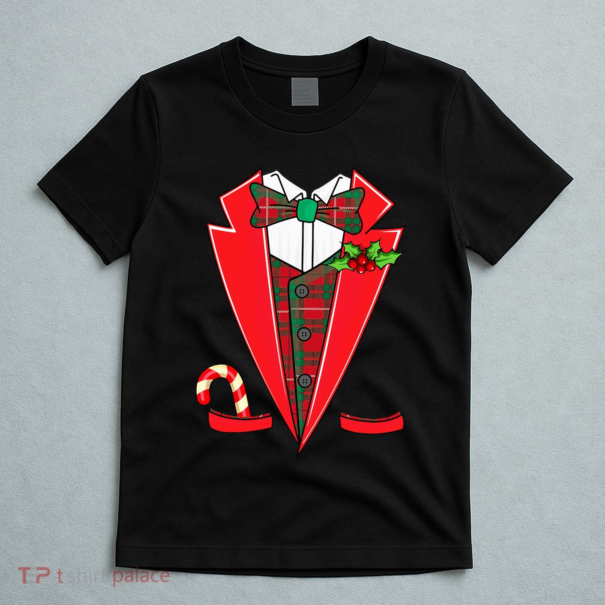 Tuxedo Christmas Fancy Xmas Costume Tux T-Shirt