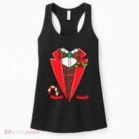 Tuxedo Christmas Fancy Xmas Costume Tux Women's Tank Top thumb 0