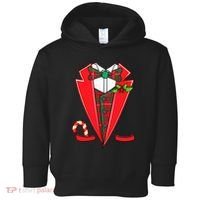 Tuxedo Christmas Fancy Xmas Costume Tux Toddler Hoodie thumb 0