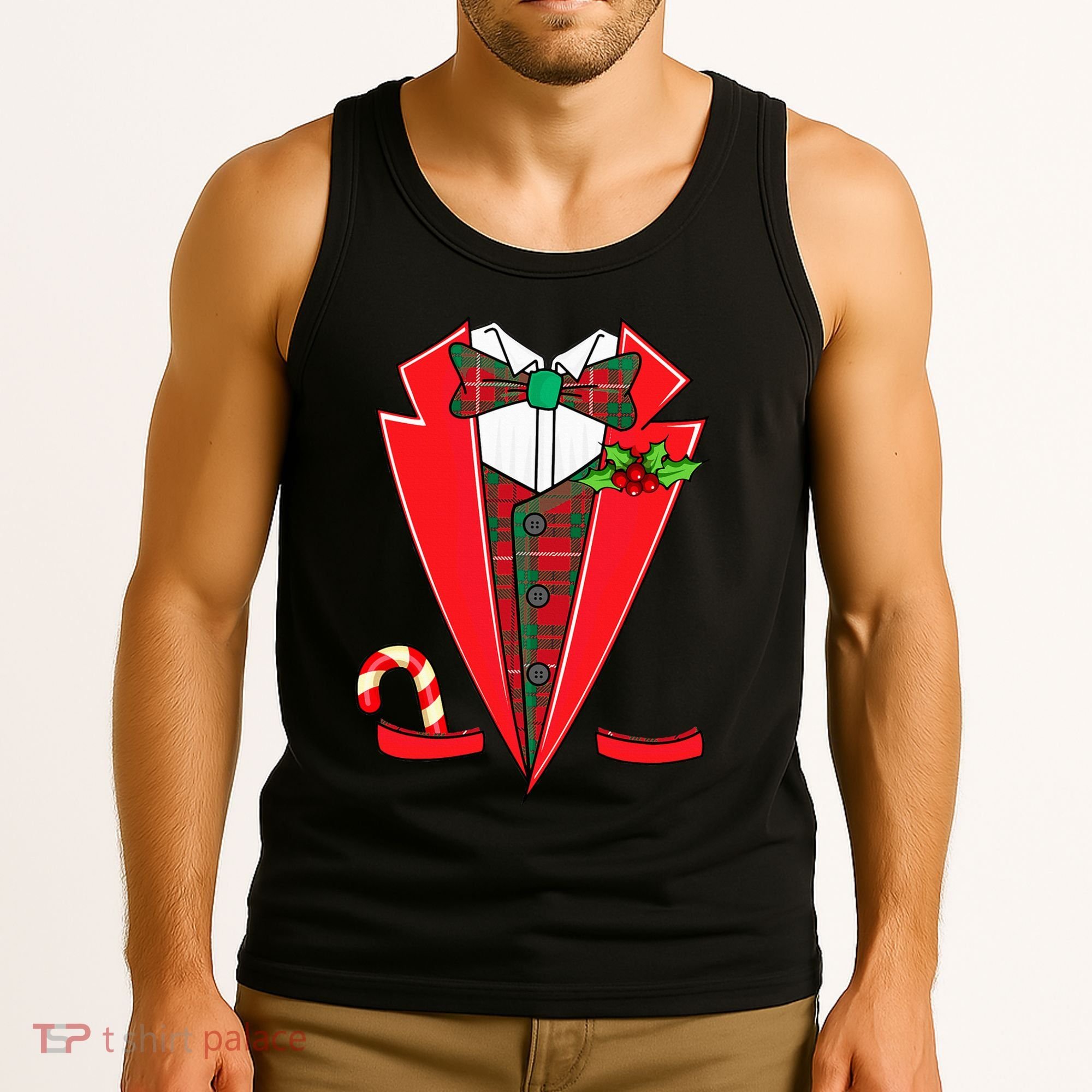 Tuxedo Christmas Fancy Xmas Costume Tux Tank Top