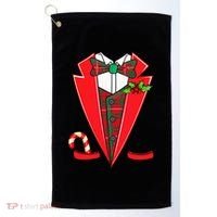 Tuxedo Christmas Fancy Xmas Costume Tux Golf Towel thumb 0