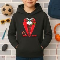 Tuxedo Christmas Fancy Xmas Costume Tux Kids Hoodie thumb 2