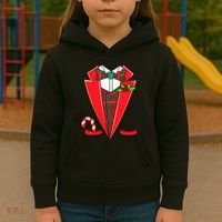 Tuxedo Christmas Fancy Xmas Costume Tux Kids Hoodie thumb 3