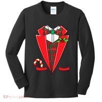 Tuxedo Christmas Fancy Xmas Costume Tux Kids Long Sleeve Shirt thumb 0