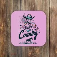 Trump Country Funny Western Trump Cowboy Horse Coaster thumb 0