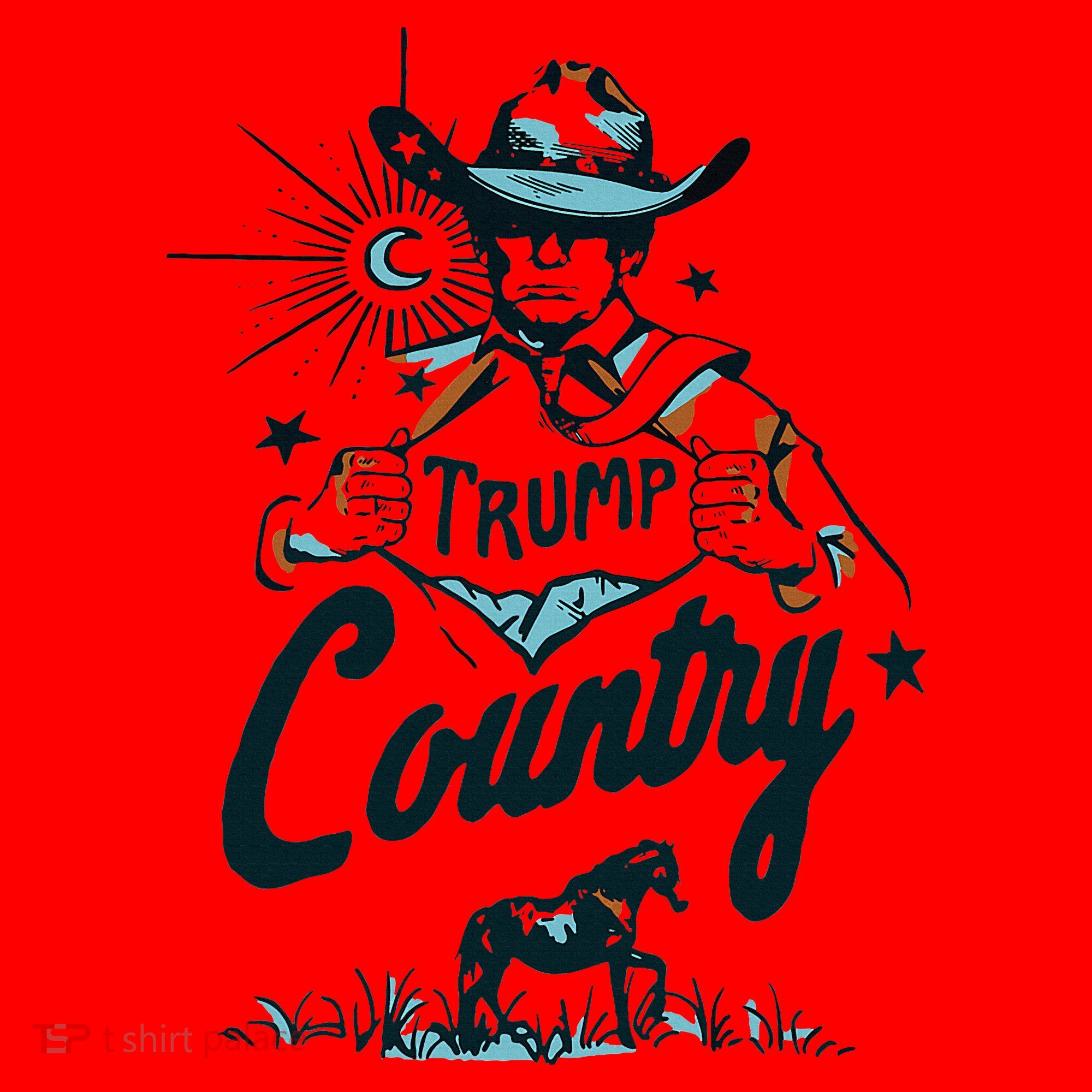 Trump Country Funny Western Trump Cowboy Horse Santa Hat