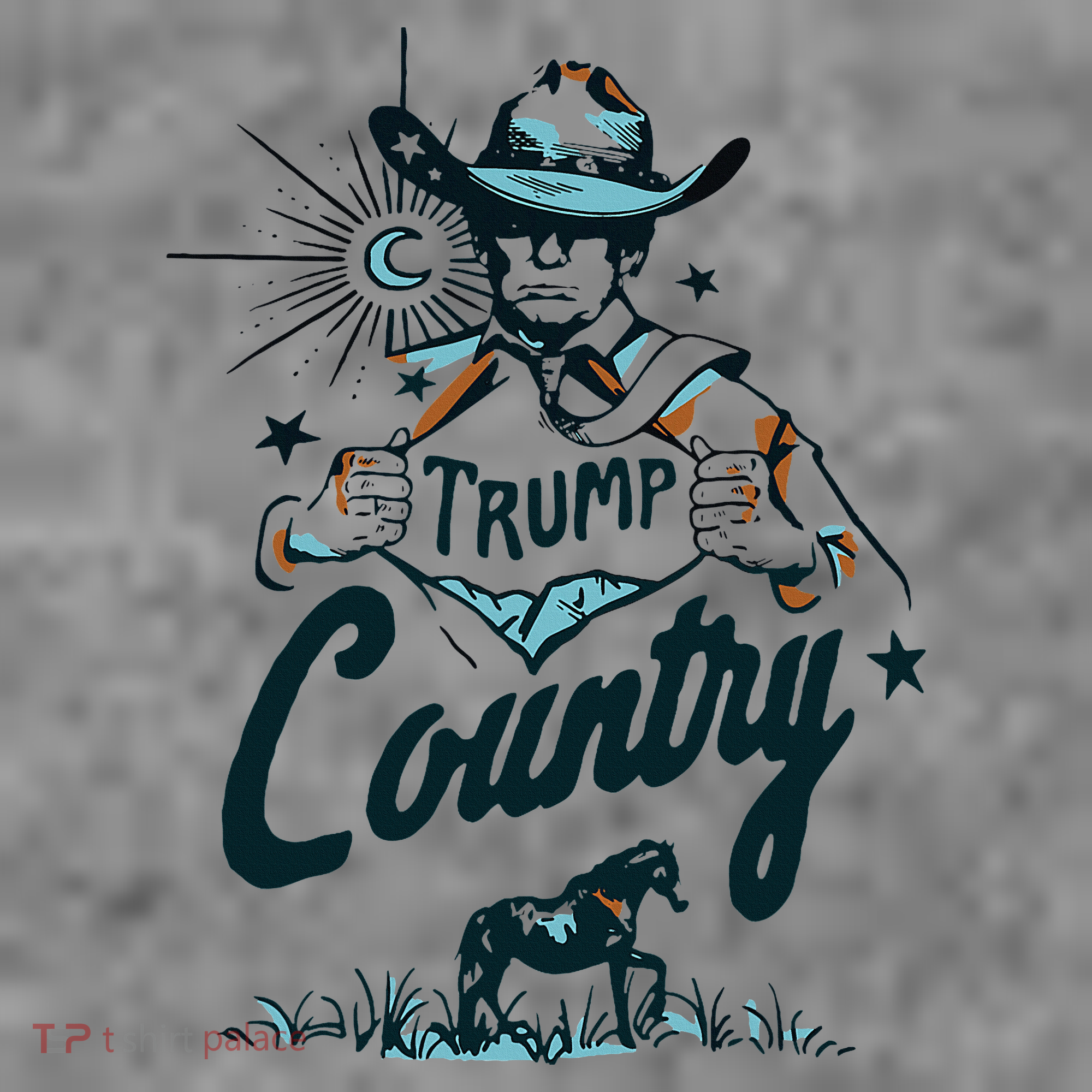 Trump Country Funny Western Trump Cowboy Horse Toddler Hoodie