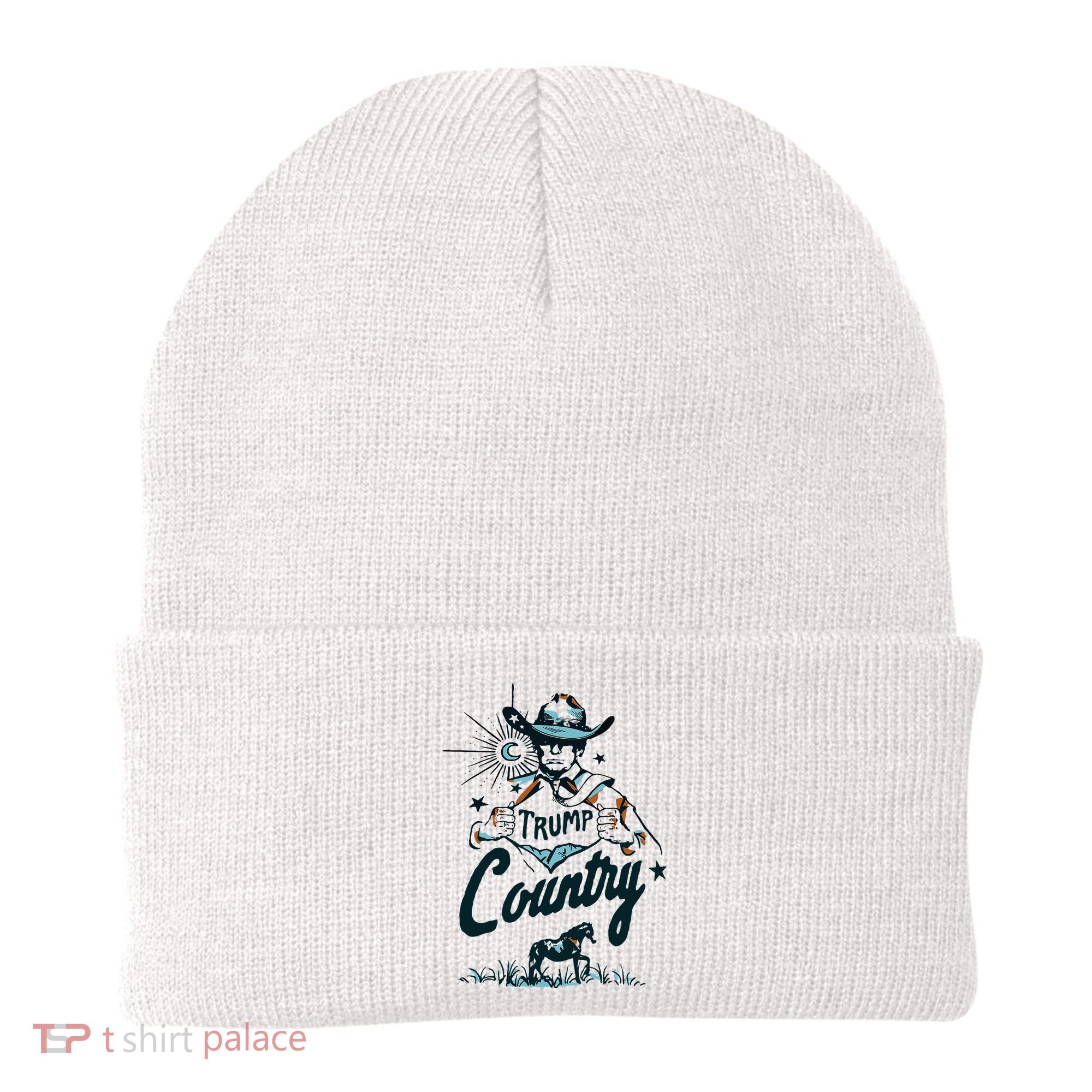 Trump Country Funny Western Trump Cowboy Horse Beanie