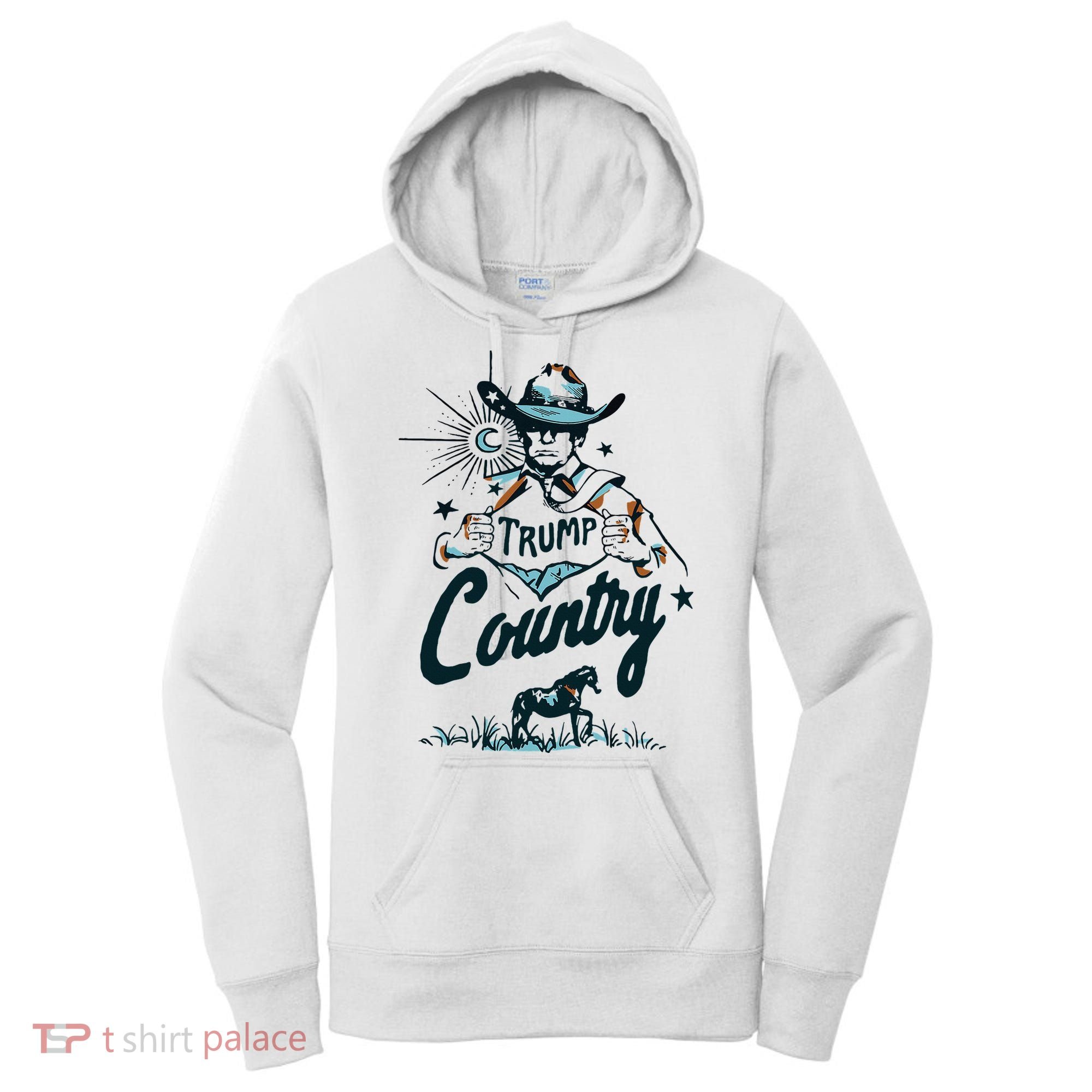 Trump Country Funny Western Trump Cowboy Horse Women's Hoodie