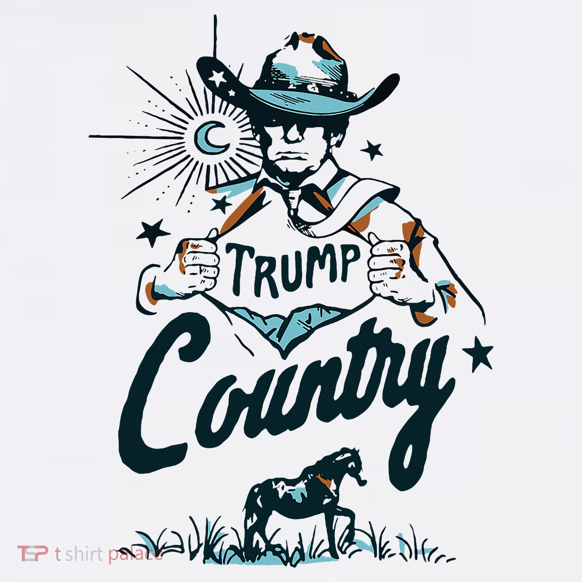 Trump Country Funny Western Trump Cowboy Horse Women's Hoodie