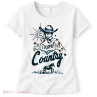Trump Country Funny Western Trump Cowboy Horse Women's T-Shirt thumb 0