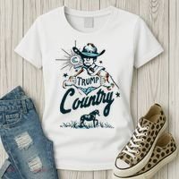 Trump Country Funny Western Trump Cowboy Horse Women's T-Shirt thumb 3