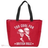 Too Cool For British Rule Funny George Washington Alexander Hamilton 4th Of July Tote Bag thumb 0