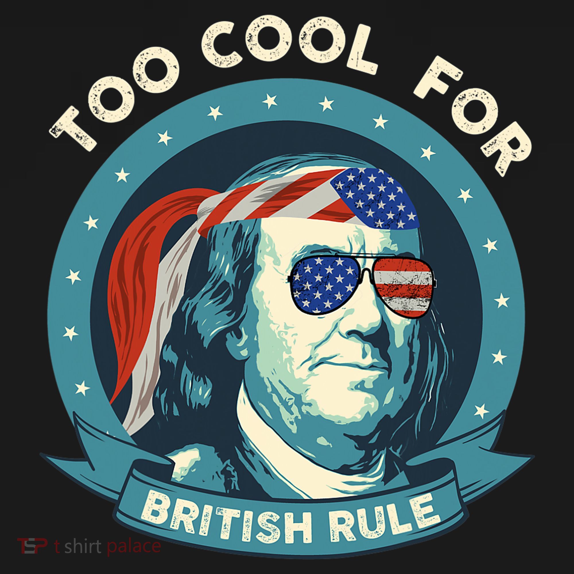 Too Cool For British Rule Ben Franklin 4th Of July Funny Ornament