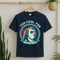 Too Cool For British Rule Ben Franklin 4th Of July Funny T-Shirt thumb 2