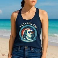 Too Cool For British Rule Ben Franklin 4th Of July Funny Women's Tank Top thumb 2