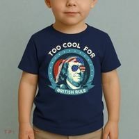 Too Cool For British Rule Ben Franklin 4th Of July Funny Toddler T-Shirt thumb 2