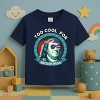 Too Cool For British Rule Ben Franklin 4th Of July Funny Toddler T-Shirt thumb 3