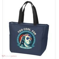 Too Cool For British Rule Ben Franklin 4th Of July Funny Tote Bag thumb 3