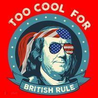 Too Cool For British Rule Ben Franklin 4th Of July Funny Santa Hat thumb 1