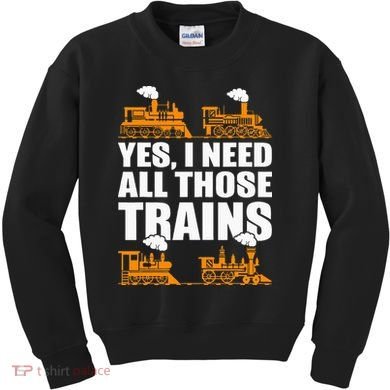 Train Collector Funny Model Train Kids Sweatshirt