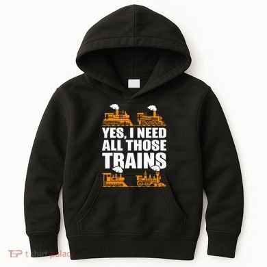 Train Collector Funny Model Train Kids Hoodie