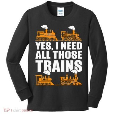 Train Collector Funny Model Train Kids Long Sleeve Shirt