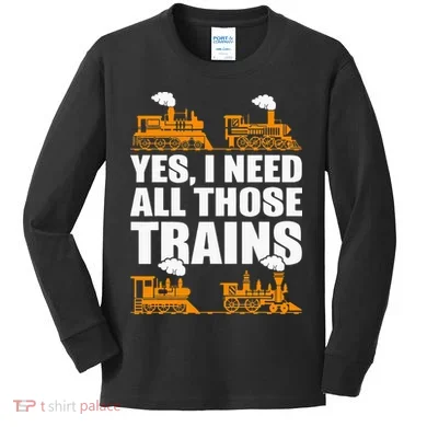 Train Collector Funny Model Train Kids Long Sleeve Shirt