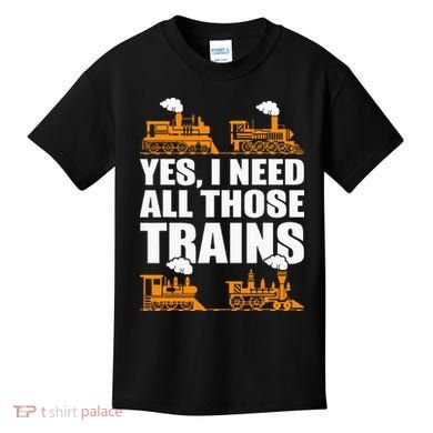 Train Collector Funny Model Train Kids T-Shirt