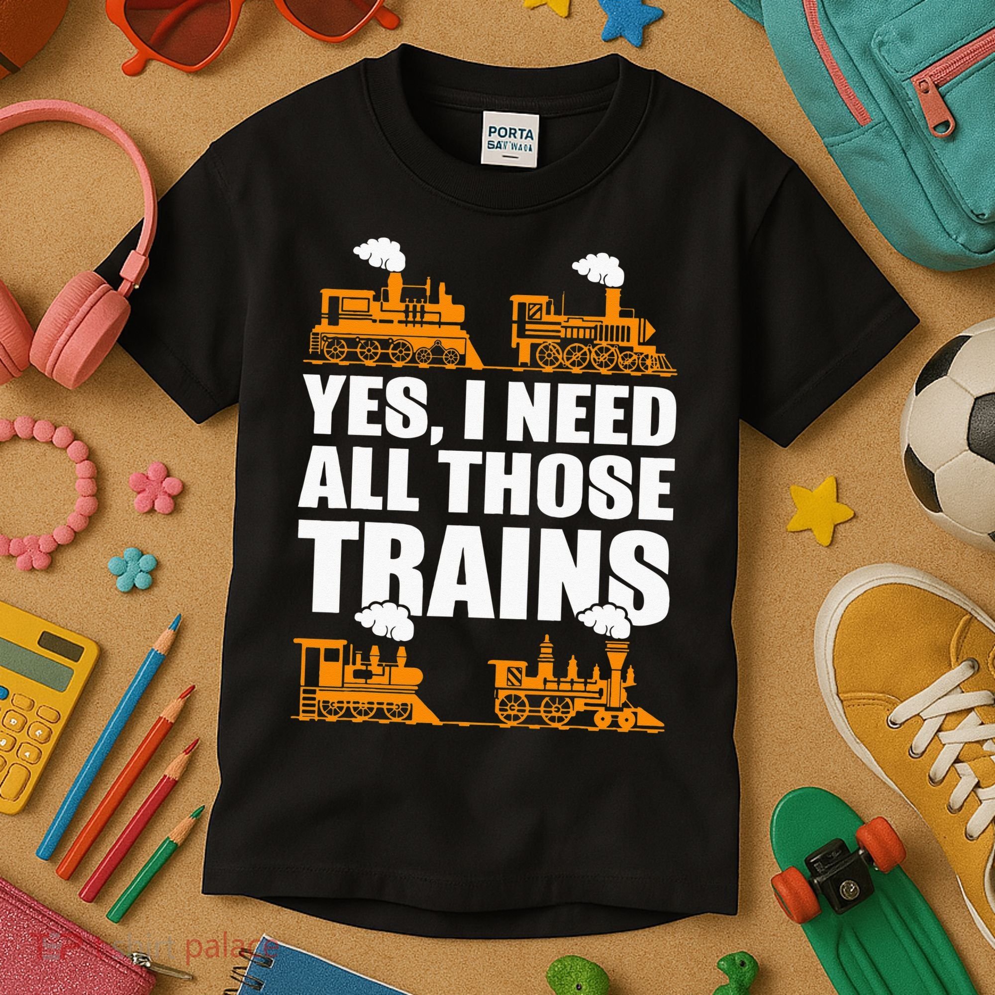 Train Collector Funny Model Train Kids T-Shirt
