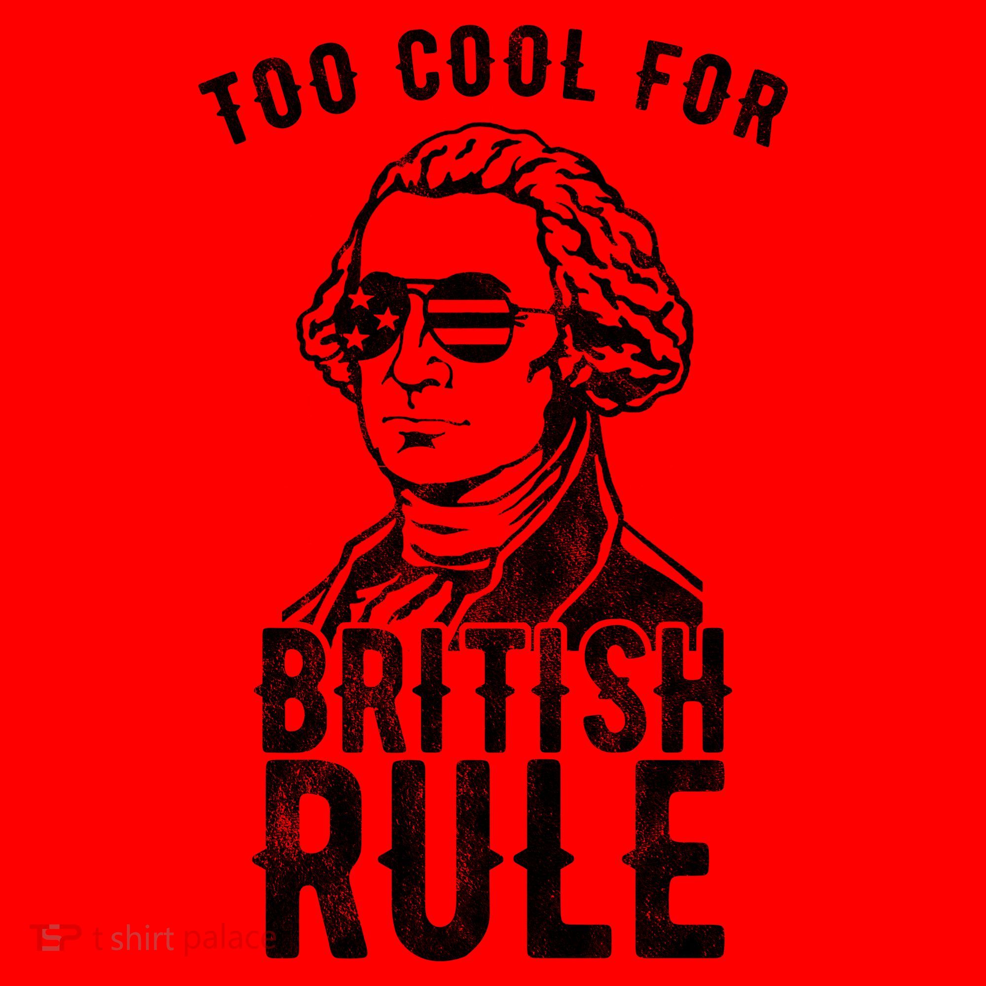 Too Cool For British Rule Usa Funny Santa Hat