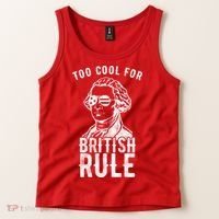 Too Cool For British Rule Usa Funny Tank Top thumb 2