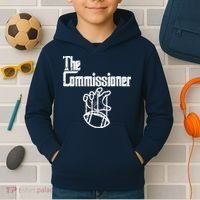 The Commissioner Fantasy Football Commish FFL Kids Hoodie thumb 2