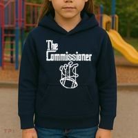 The Commissioner Fantasy Football Commish FFL Kids Hoodie thumb 3