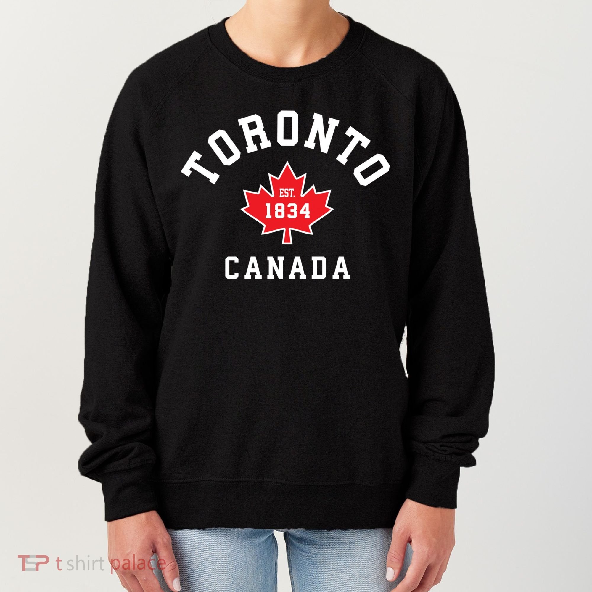 Toronto Canada Funny Gift Canadian Flag Maple Leaf Gift Women's Sweatshirt
