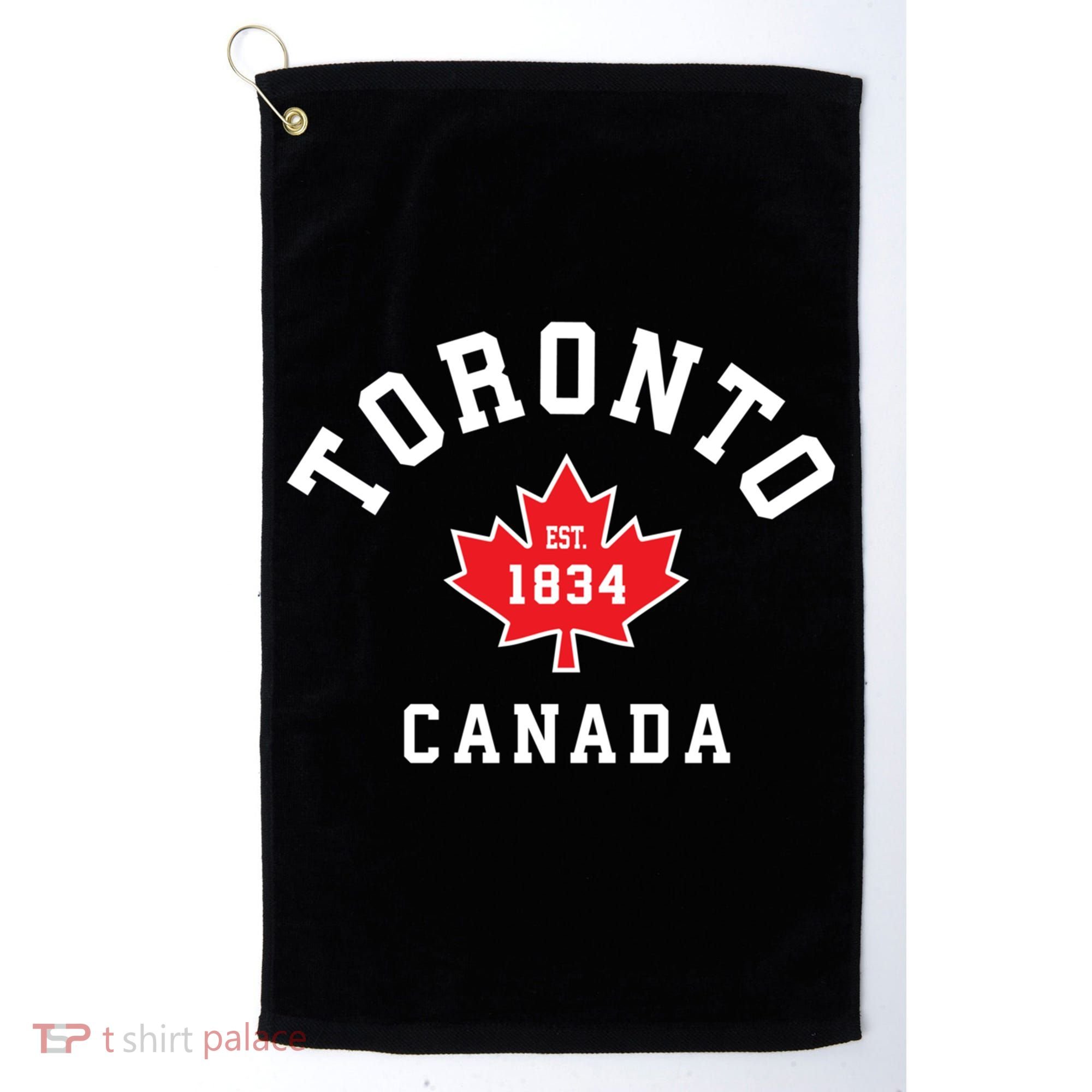 Toronto Canada Funny Gift Canadian Flag Maple Leaf Gift Golf Towel