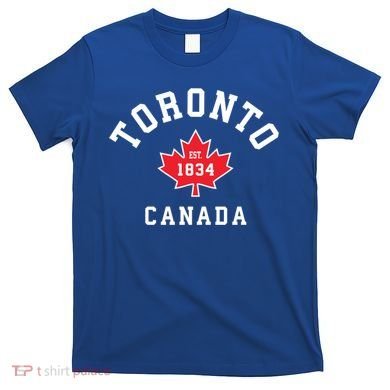 Toronto Canada Funny Gift Canadian Flag Maple Leaf Gift T-Shirt