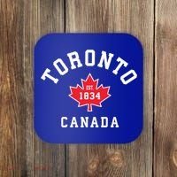 Toronto Canada Funny Gift Canadian Flag Maple Leaf Gift Coaster thumb 0
