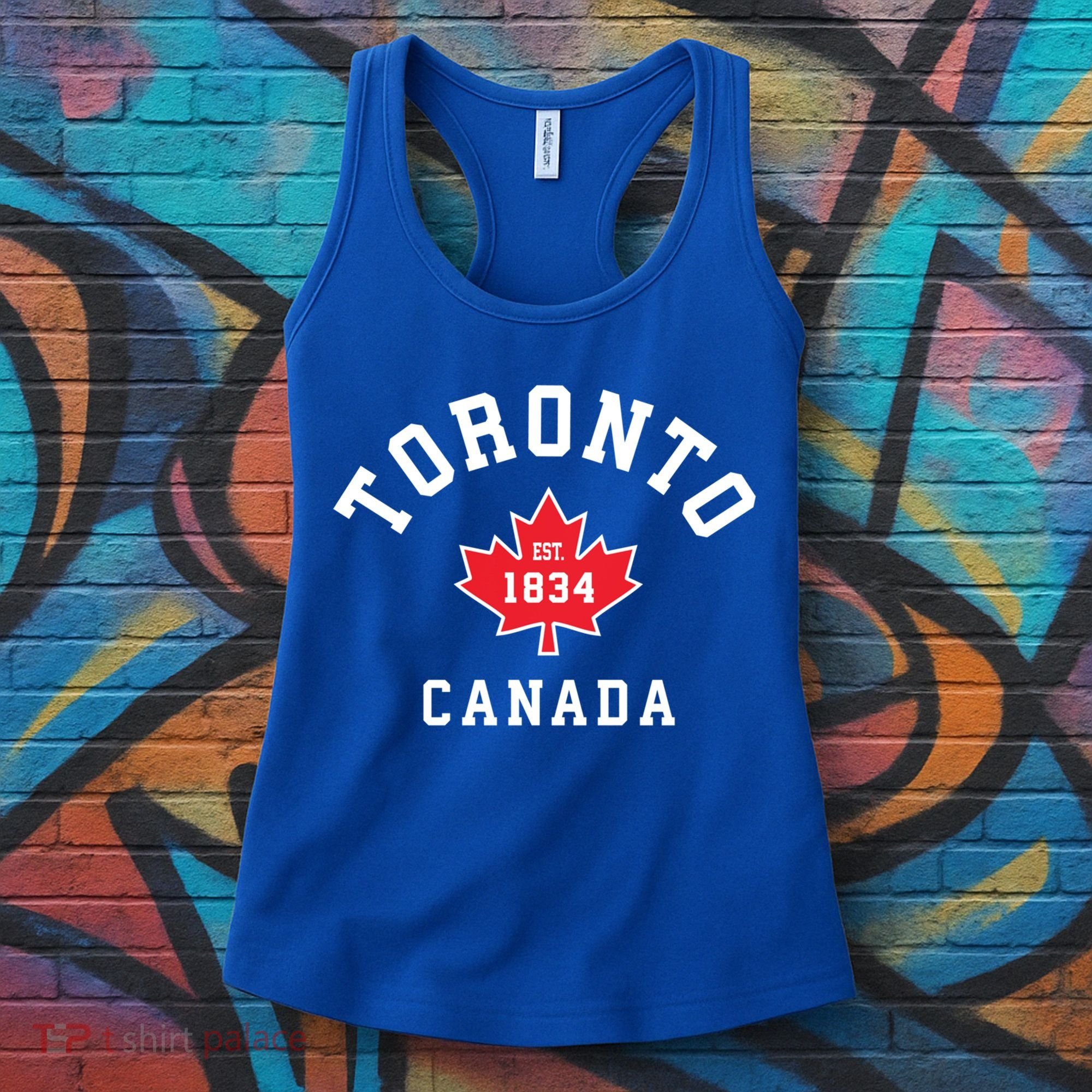 Toronto Canada Funny Gift Canadian Flag Maple Leaf Gift Women's Tank Top