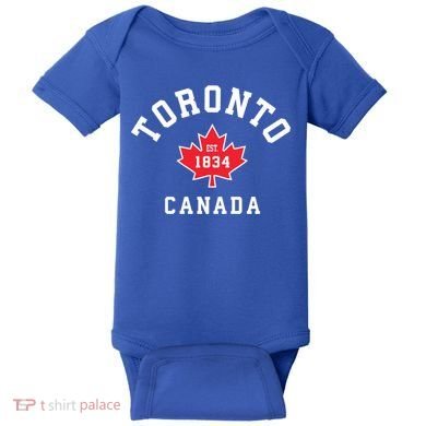 Toronto Canada Funny Gift Canadian Flag Maple Leaf Gift Baby Bodysuit