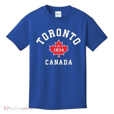 Toronto Canada Funny Gift Canadian Flag Maple Leaf Gift Kids T-Shirt