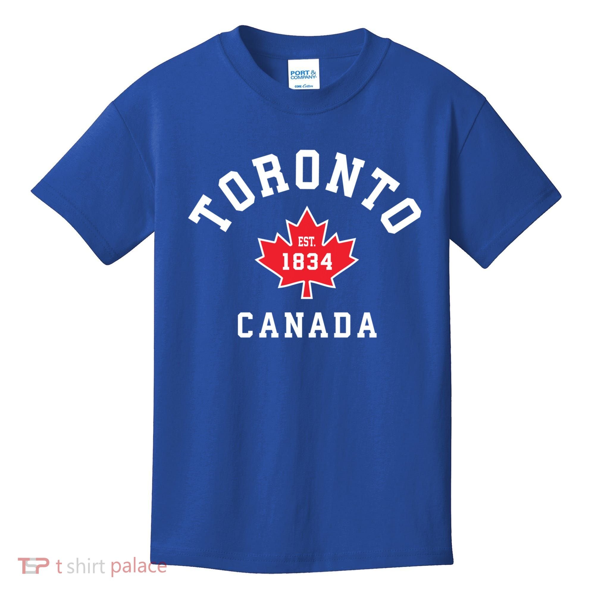 Toronto Canada Funny Gift Canadian Flag Maple Leaf Gift Kids T-Shirt