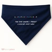 Thyroid Cancer Fight Warrior Thyroid Ribbon Awareness USA-Made Doggie Bandana thumb 0