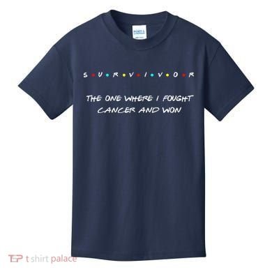 Thyroid Cancer Fight Warrior Thyroid Ribbon Awareness Kids T-Shirt