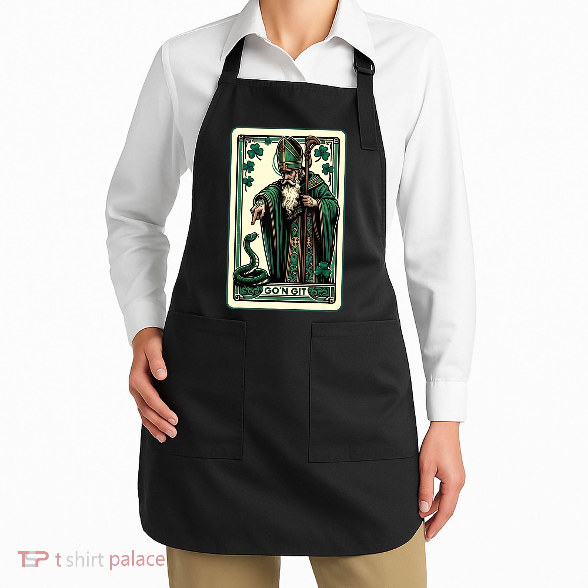 Tarot Card Funny St Patricks Day Gon Git St Patrick Apron