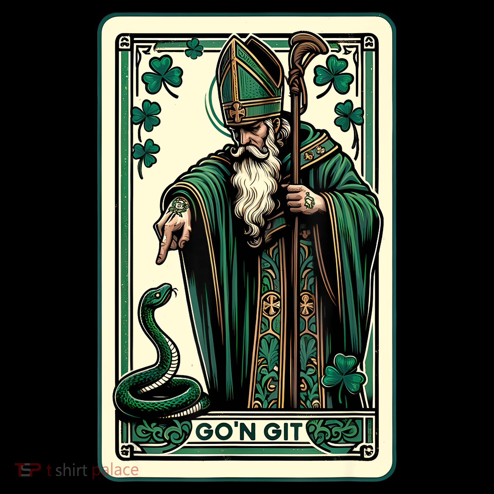 Tarot Card Funny St Patricks Day Gon Git St Patrick Bucket Hat