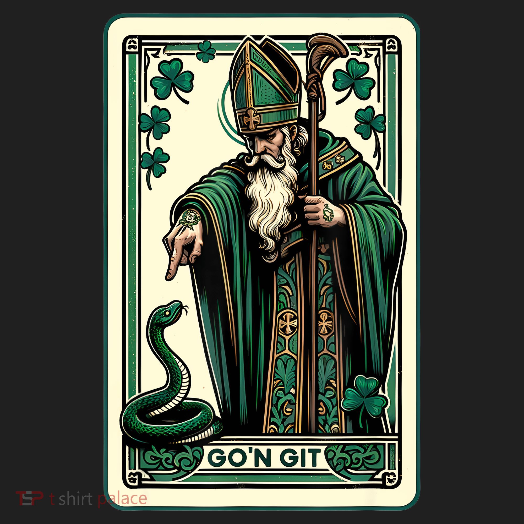 Tarot Card Funny St Patricks Day Gon Git St Patrick Beanie