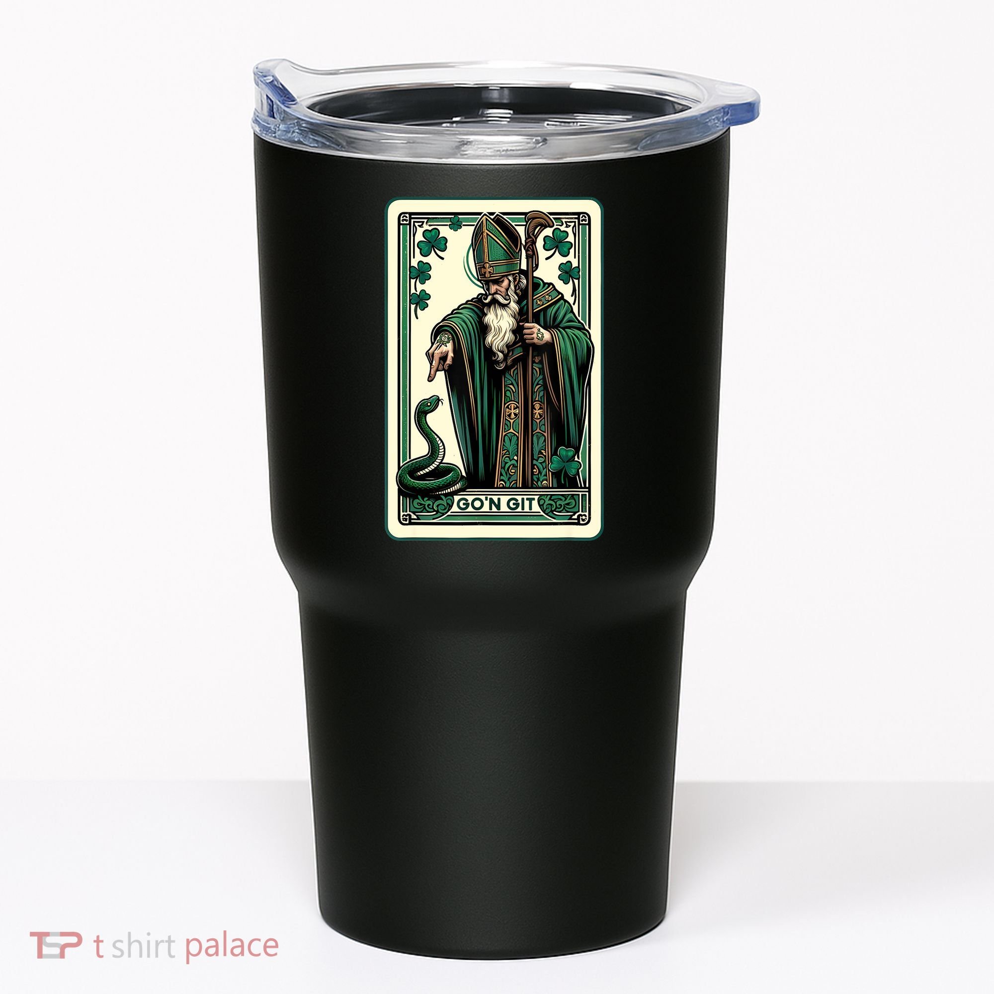 Tarot Card Funny St Patricks Day Gon Git St Patrick Tumbler