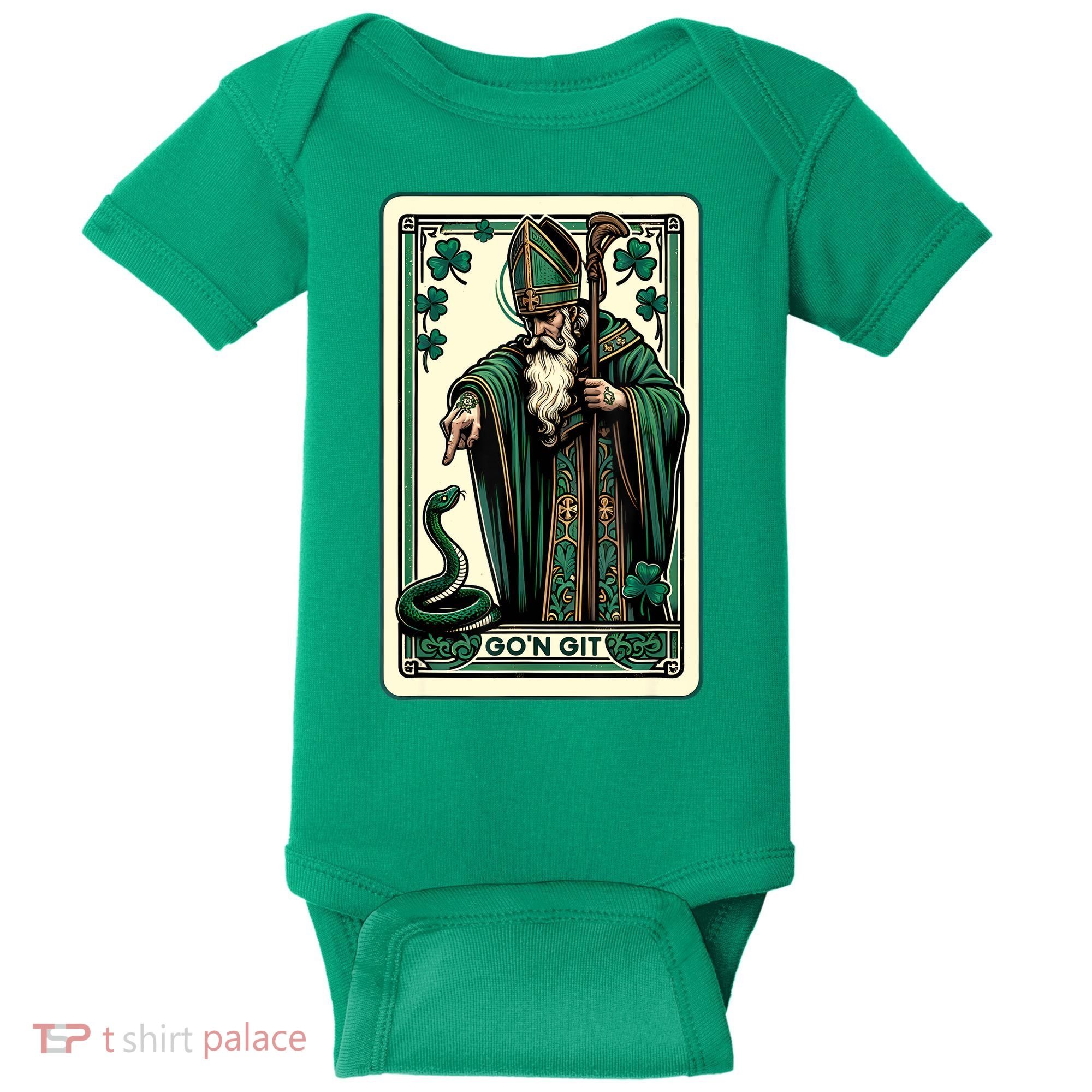 Tarot Card Funny St Patricks Day Gon Git St Patrick Baby Bodysuit