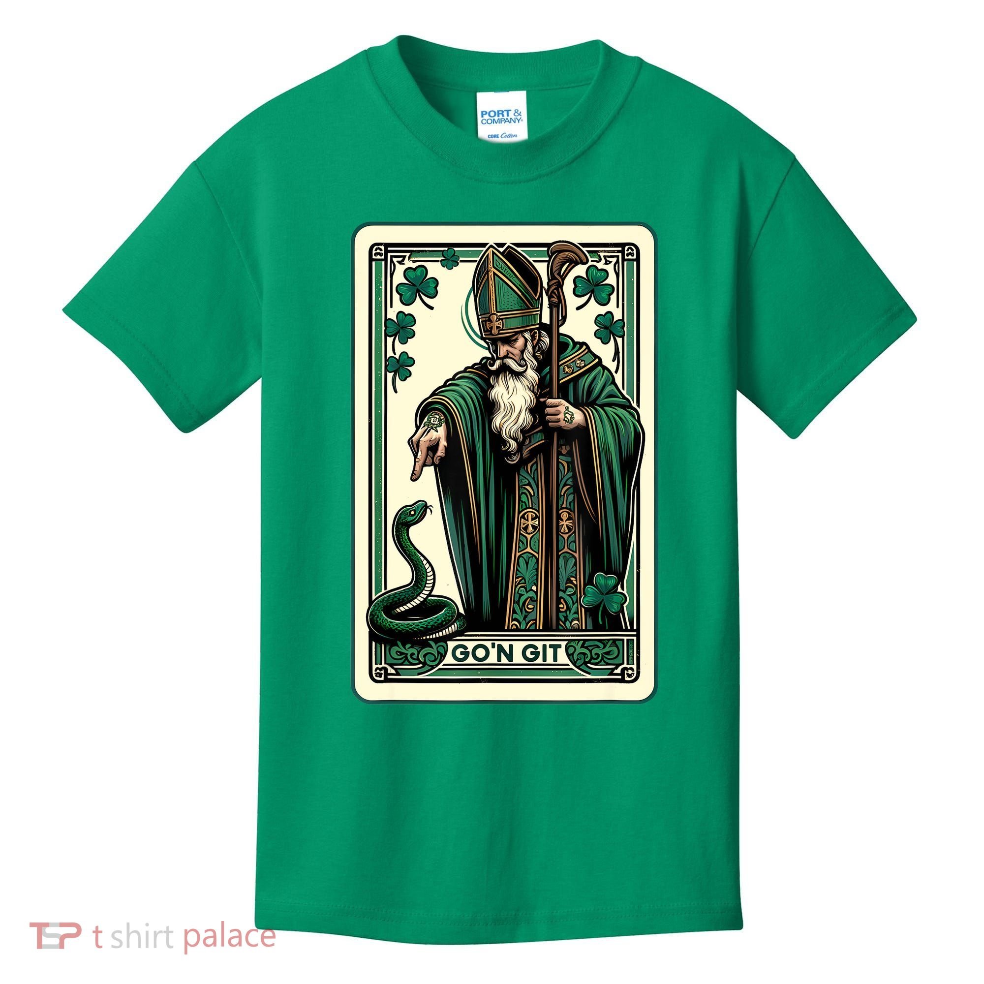 Tarot Card Funny St Patricks Day Gon Git St Patrick Kids T-Shirt